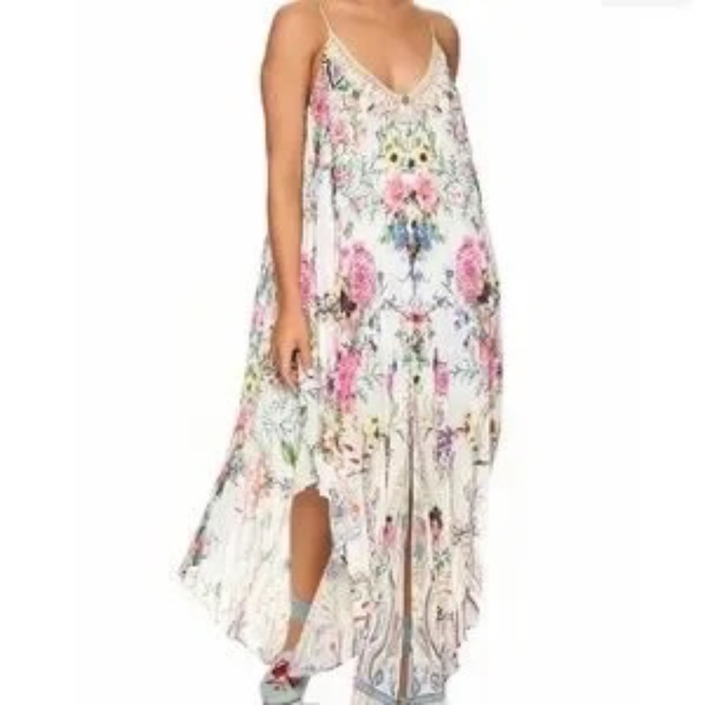 Camilla Pleated Button Front Slip Dress  Boheme